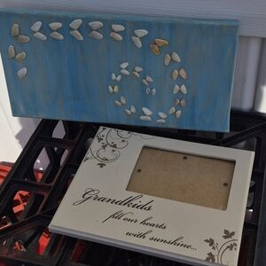 Decorative Shell Wall Art And Grandkids Photo Frame 7.5 X 9.5